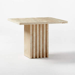 Tavolino scanalato tavolino rettangolare <span class=keywords><strong>3</strong></span> pezzi set tavolino moderno di lusso di colore beige - Product Image 4