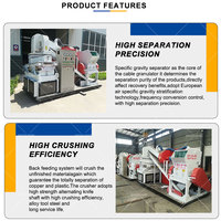 Nueva Máquina Granuladora de Alambre de Cobre y Aluminio de Desecho, Capacidad de 200-300 KG/H, Aprobada por CE, Precio Bajo