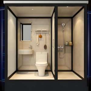Módulo de Baño Prefabricado, Cuarto de Ducha Integrado, Baño Modular Todo en Uno, Conjunto de Lavabo, Inodoro y Ducha - Product Image 4