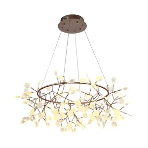 Nordic modern creative star leaf firefly chandelier for living room bedroom dining