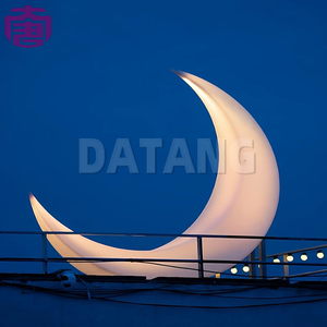 Éclairage LED moderne pour mobilier de jardin, lampes paysagères extérieures étanches en forme de demi-lune, chaise suspendue de patio pour événements et fêtes - Product Image 6