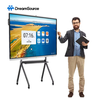 Tableau blanc interactif tactile par stylo de 65, 75, 85, 98, 110 pouces, écran LCD HD, tableaux interactifs intelligents pour l'enseignement scolaire