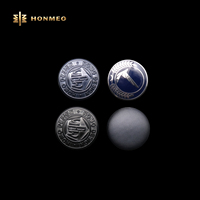 Bouton en alliage de zinc HONMEO, bouton à tige métallique, emblème émaillé pour vêtements, vestes, sacs, vente en gros personnalisée OEM