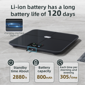 अद्वितीय 250 किलोग्राम ब्लूटूथ-कनेक्टेड इलेक्ट्रॉनिक बाथरूम पैमाने के साथ बड़े टैफ्ट डिजिटल डिस्प्ले स्मार्टफोन ऐप वजन पैमाने के साथ - Product Image 3