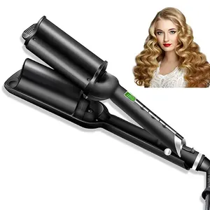 Professional Hot Tools Beach Waver Hair Curler Triple Barrel Curling Iron Roller