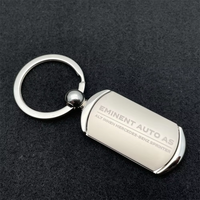 Porte-clés rectangulaires élégants plaqués argent, finition premium, idéaux pour les cadeaux d'entreprise, les offres promotionnelles et les logos personnalisés