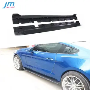 Carbon Fiber Side Skirts Lip Aprons Protector For Ford Mustang 2015 2016 2017 2018 2019 2ピース/セットCar Styling