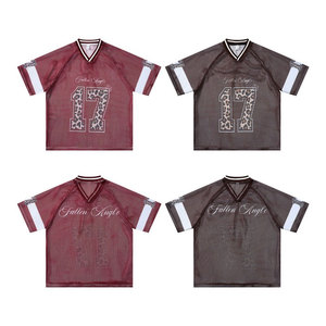 Maillot de football rétro en mesh à thème CMU 2026, imprimé léopard, numéro 17, col en V, vêtement de sport <span class=keywords><strong>Fallen</strong></span> Angel - Product Image 5