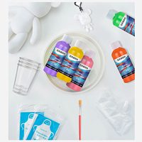 Osbang Nouveau Style 18cm Ours Verser Peinture Ensemble Fluide Art Ensemble 3 Couleurs Outils Métallique Acrylique 1 Ensemble Art Artisanat Revêtement Pigment Utilisation