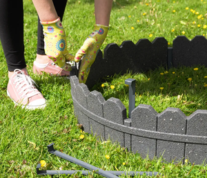 Bordatura Flessibile per Prato in Gomma Senza Scavo, Grigio Maryland - Product Image 4