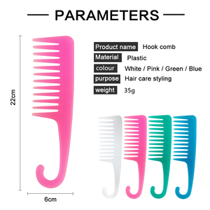 Personnalisé Vente en gros Qualité Grand Hommes Coiffeurs Râteau Dent Larges Cheveux Barbier Styling <span class=keywords><strong>Afro</strong></span> Peigne Carbone Logo Personnalisé - Product Image 5