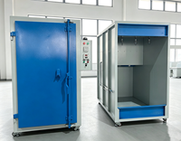 Cabine de peinture industrielle à poudre avec filtre à cartouche sec pour la récupération de la poudre dans les ateliers de fabrication métallique