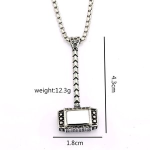 Collier avec pendentif marteau de Thor en acier inoxydable pour homme, charme viking, à porter au quotidien - Product Image 5