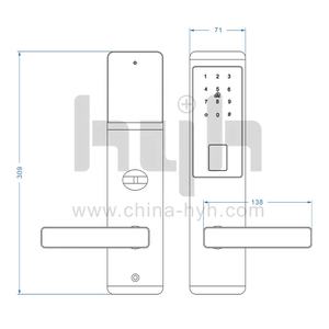 هية مقبض الرقمية بدون مفتاح الدخول الجبهة الإلكترونية الذكية جديد قفل الباب مع كلمة السر الرقمية دخول الباب الرئيسي قفل ذكي مجموعة - Product Image 6