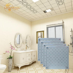 Panneau mural de plafond en plastique <span class=keywords><strong>PVC</strong></span> <span class=keywords><strong>rigide</strong></span> léger <span class=keywords><strong>grille</strong></span> de plafond facile pour décor de salle de sport intérieur extérieur sous-sols d'hôpitaux ignifuges - Product Image 6