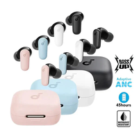 Audífonos Inalámbricos Soundcore R50iNC TWS con Cancelación Activa de Ruido, 45 Horas de Reproducción, Resistentes al Agua, con Base de Carga para Deportes