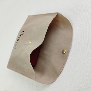 Bolsas de Joyería Personalizadas de 8 x 8 cm con Logotipo, Bolsa de Regalo de Terciopelo con Botón a Presión, Bolsa de Microfibra para Joyería de Lujo - Product Image 5