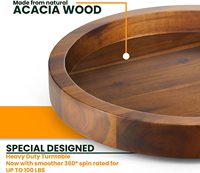 Acacia Lazy Susan Organizer für Tisch-Holz Lazy Susan Organizer für Schrank-Küche Plattenspieler Lagerung Lebensmittel behälter Behälter