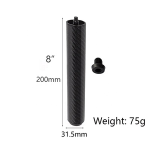 Extensión de Taco de Billar de Fibra de Carbono de 8 Pulgadas con Tornillo Trasero y Parachoques para Tacos de Snooker y Billar Predator/Mezz/How/JF/Universal - Product Image 2