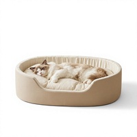 Lit pour animaux de compagnie lavable, coussin amovible, lit doux pour chien, tapis de couchage pour chat, utilisation en intérieur