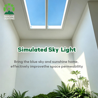 Plafonnier LED Artificiel 40W 100W RGBW, Panneau Lumineux Plafond Ciel Bleu Virtuel, Éclairage Uniforme Sans Ombre, Contrôle Intelligent par APP