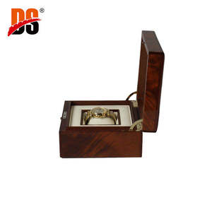 DS DSO-1016 Eco-Friendly Wood Square Single Watch <b>Storage</b> Box High Glossy Protective Accessories Exquisite Gift Cheap Price - Product Image 1