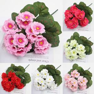 Flores de seda Geranio artificial Calidad Premium Invernadero Geranio Impresión Larga duración Uso versátil - Product Image 4