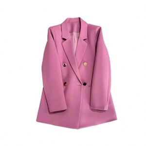 Penjualan Panas Mantel Wanita Baru Musim Semi Gugur Elegan Santai Polos Lengan Panjang <span class=keywords><strong>Blazer</strong></span> Mode Korea Longgar Pakaian Wanita.Z0997 - Product Image 4