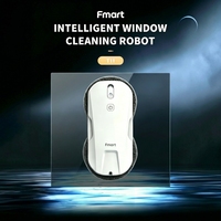 Robot de nettoyage de vitres OEM, 4,3 min par m², 5,5 cm par seconde, corps rond blanc léger de 144x92x60 mm