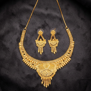Collares de formación chapados en oro, joyería de oro de boda, joyería tradicional para mujer, cobre y latón, chapado en oro laminado - Product Image 1