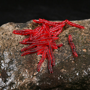 3.5cm 100 pièces/sac Simulation truite ver ver de terre leurre souple Isca leurre de pêche artificiel ver de vase <span class=keywords><strong>Grub</strong></span> ver doux leurre de pêche B - Product Image 2