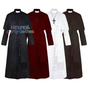 Costume de cosplay HP couleur unie, Halloween, médiéval, vintage, polyester, unisexe, adulte, stock d'usine - Product Image 1
