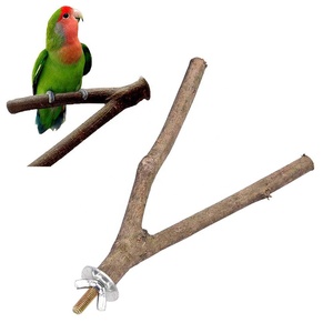 Jouets pour oiseaux pour perroquet, fourche en bois brut, support de branche d'arbre, perchoir pour <span class=keywords><strong>hamster</strong></span>, perchoirs pour <span class=keywords><strong>cage</strong></span> à oiseaux - Product Image 2