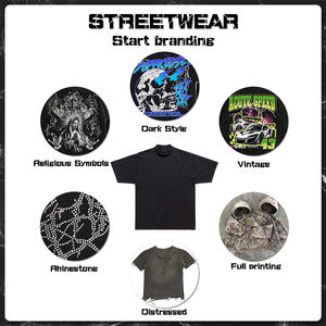 T-shirts pour hommes 100% coton de haute qualité logo personnalisé t-shirts vierges coupe <span class=keywords><strong>normale</strong></span> col rond t-shirts surdimensionnés coupe ajustée pour hommes - Product Image 4