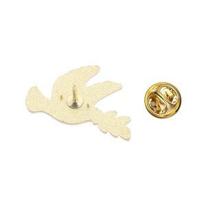 Custom Zinc Alloy <b>Pin</b> Animal Bird Peace Dove Olive Branch Brooch Metal <b>Badge</b> Clothing Lapel <b>Pin</b> Gift Wholesale - Product Image 2
