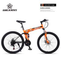 Vélo de montagne pliable pour étudiants personnalisé de 24 pouces/26 pouces, 21 vitesses/30 vitesses, à suspension intégrale, avec double amortisseur et freins à disque