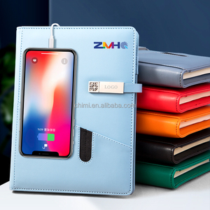 <span class=keywords><strong>2023</strong></span> personnalisé A5 journal banque de puissance charge sans fil avec USB cahier vierge Premium cadeau d'affaires mémo intelligent - Product Image 4