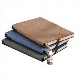 Carnet A5 en peau de mouton, couverture souple, élastique, marque-page avec pendentif métallique, haute qualité, logo personnalisé pour entreprise, promotion en gros - Product Image 1