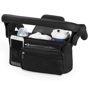Organisateur universel pour <span class=keywords><strong>poussette</strong></span> avec sac isotherme amovible, pochette pour téléphone et bandoulière, idéal pour les parents nomades en extérieur - Product Image 1