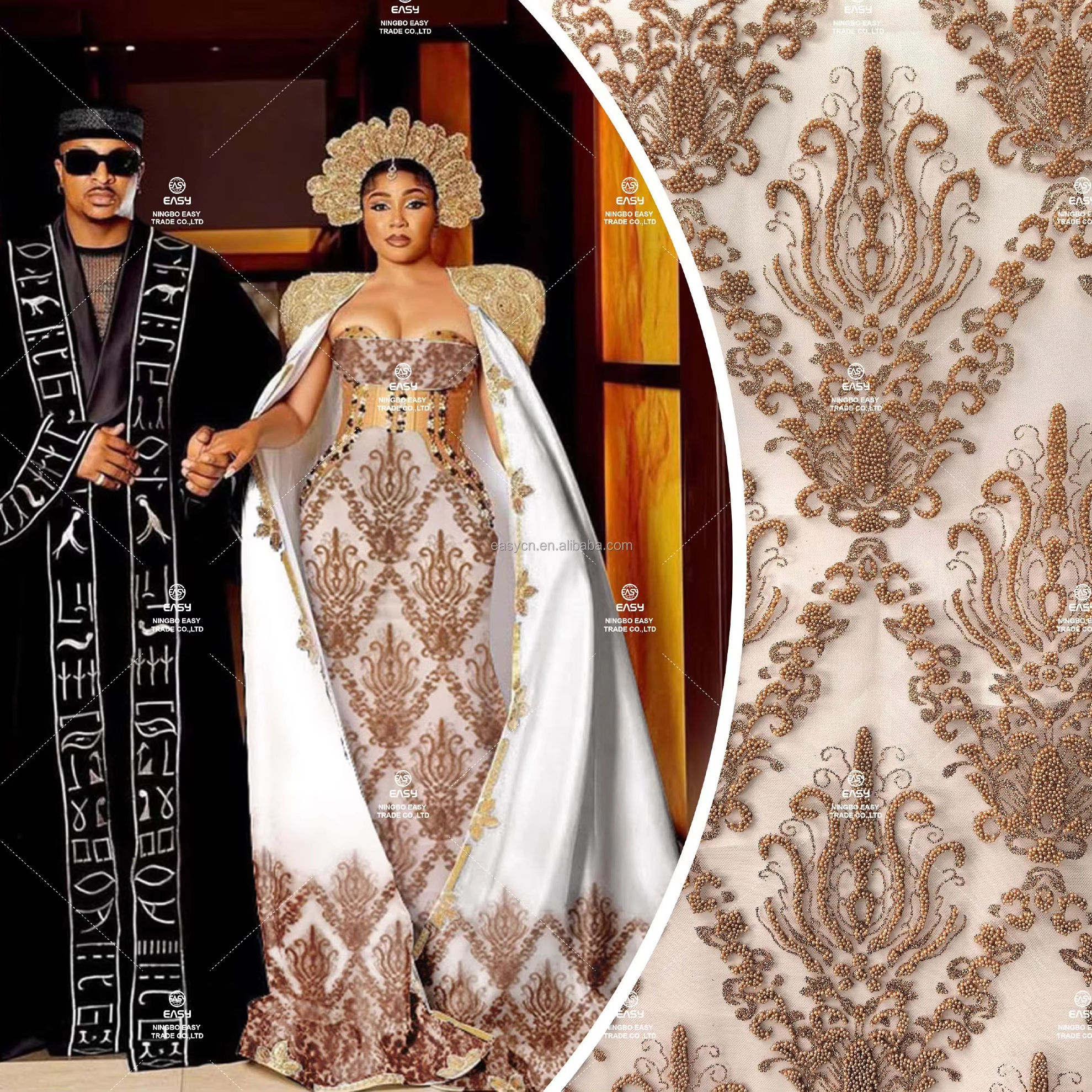 Elegant Kitenge Wedding Dress Designs 2024 New Styles