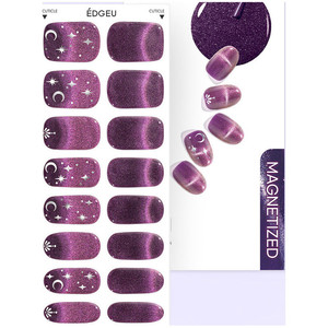 Pegatinas para uñas Purple Night, gel UV de uretano semicurado, magnetizado, para aumentar el volumen, para el cuidado de la belleza de las mujeres - Product Image 3