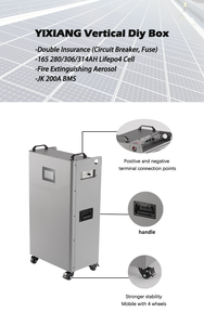 Kit de boîtier de batterie LiFePO4 vertical DIY YIXIANG S2 51,2V 314Ah avec BMS JK 200A V19 pour stockage d'énergie solaire hors réseau - Product Image 4