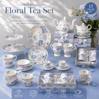 Assiette en céramique imprimée Hortensia Rose, motif floral, pour la maison et les fêtes