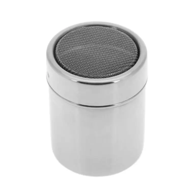 Customized Stainless Steel Seasoning Shaker For Roast /Sugar Chocolate Cocoa Powder Can Salt Pepper Shaker