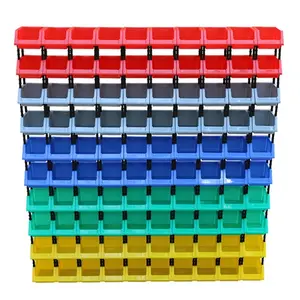 Portable small parts storage plastic stackable parts bins