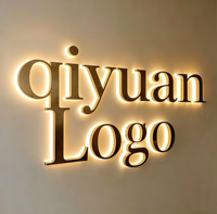 Letrero LED Acrílico 3D Personalizado con Logotipo, Letrero Comercial Retroiluminado de Metal para Vallas Publicitarias, Decoración, Señalización, Resistente al Agua IPX5