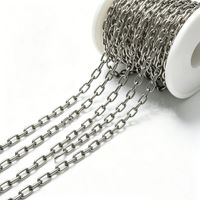 Kalung Titanium Murni TA1 6.8mm Hipoalergenik Perhiasan Unisex Rantai Perhiasan Permanen Model O