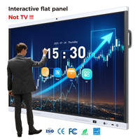 Tableau blanc interactif intelligent 4K UHD Android 15/16 de 65, 75 et 86 pouces avec écran tactile IA et chipset RK3576 pour l'éducation scolaire