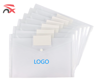 Pochette à Boutons Personnalisable avec Logo, en Plastique Transparent, Format A4, Porte-Documents Transparent, Classeurs Clairs