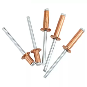 Rivets à pression en cuivre M2.4 M3 M3.2 M4.8, rivets aveugles à tête ronde à extrémité ouverte, rivets décoratifs autobloquants en cuivre - Product Image 1